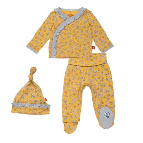 olive my love organic cotton magnetic take-me-home kimono set with ruf – Magnetic Me