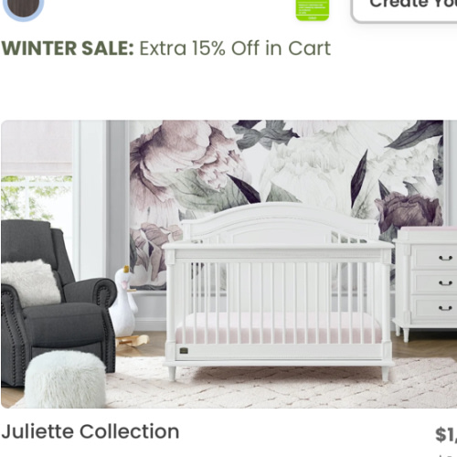 Juliet Nursery Set & Glider Bundle