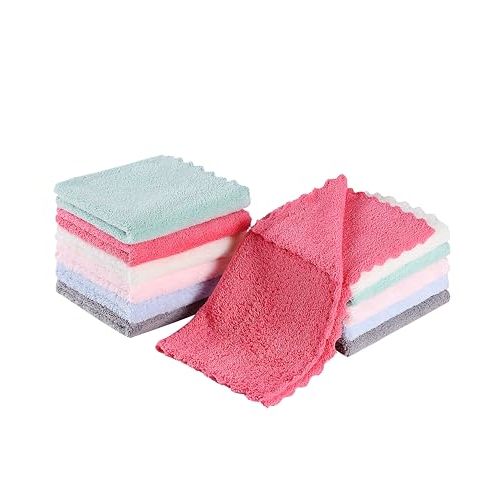 Slick Baby Washcloths - 10"x10", 12 Pack, Soft, Colorful Wash Clothes for Newborns & Infants