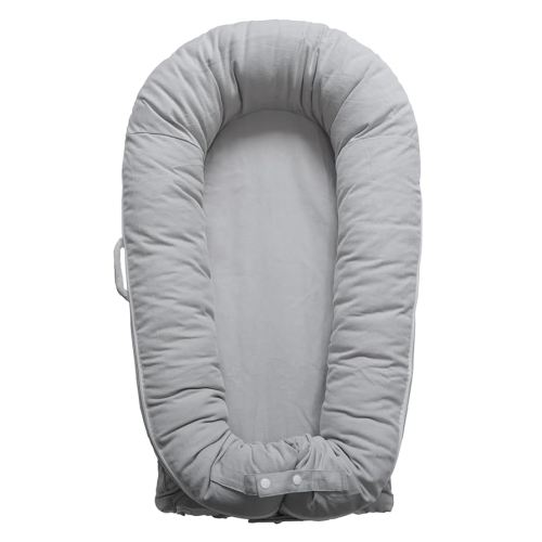Deluxe Infant Lounger, Baby Nest Cover for Baby Girls & Boys, Newborn Essentials for Baby 0-12 Months, 100% Cotton, Portable Travel Bed (Corduroy Cotton, Gainsboro)