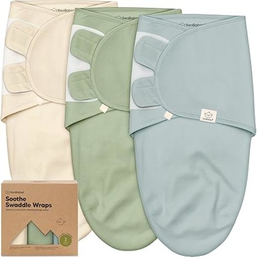 3-Pack Organic Baby Swaddle Sleep Sacks - Swaddles for Newborns, Infant 0-3 Months, Baby Girls, Boys, Soft & Snug Newborn Sleep Sack, Nursery Swaddling Blankets (Slate, OS)
