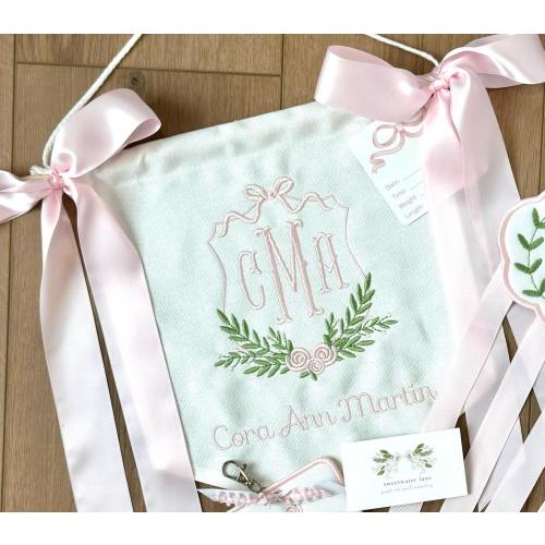 Custom Baby Banner with ROSETTES Baby Banner, Welcome Banner, Hospital Door Sign, Baby Shower
