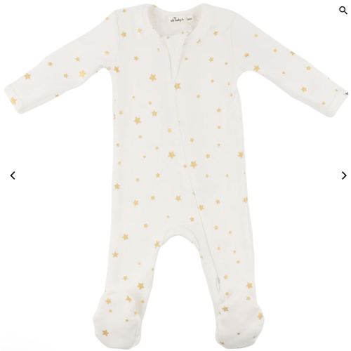 Oh Baby! Gold Star Zipper Footie