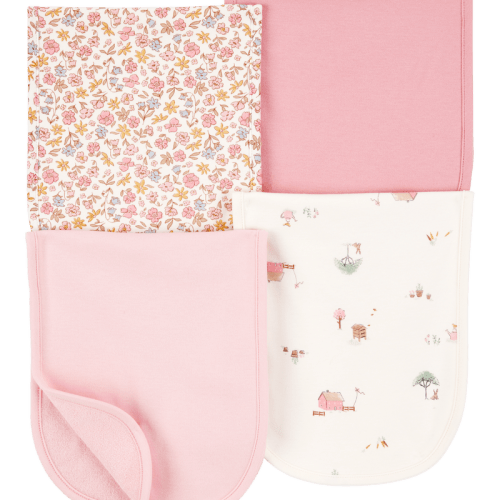 Pink Baby 4-Pack Burp Cloths | Carter’s Oshkosh Canada