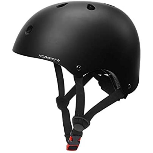KORIMEFA Skateboard Bike Helmet - Medium - Black
