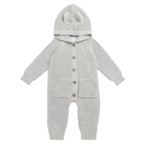 Bear Knit Onepiece - Light Grey Marle – Jamie Kay USA