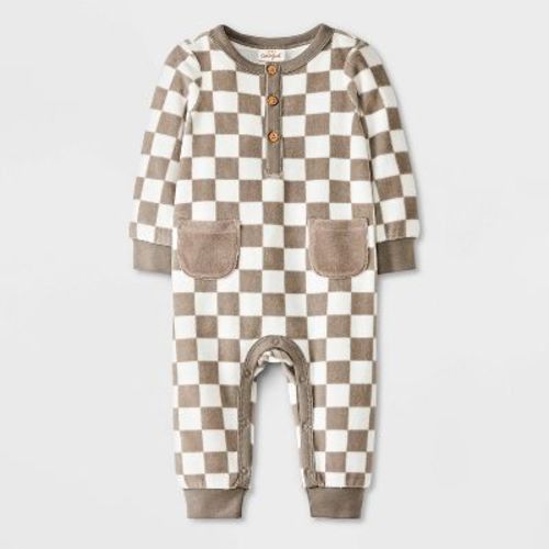 Baby Velour Romper - Cat & Jack™ Gray 6-9m