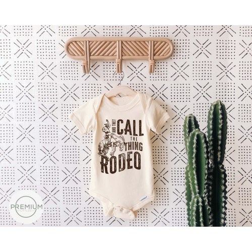 They Call The Thing The Rodeo Shirt - Country Boy Onesie® - Rodeo Shirt - Bull Rider Shirt - Cute Rodeo Onesie® - Natural Onesie®