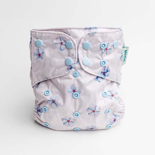 Floral: Essentials Pocket Cloth Diaper with Athletic Wicking Jersey, Grows with your Baby