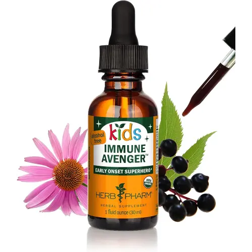 Herb Pharm Kids Certified-Organic Alcohol-Free Immune Avenger Herbal Formula, 1 Ounce