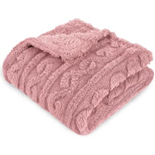 3D Fleece Baby Blanket for Girls Boys Fluffy Fuzzy Flannel Soft Warm Plush Cozy Bed Blanket for Home Decor, Toddlers Infant or Newborn Receiving Blanket (30x40inch, Coral Pink)