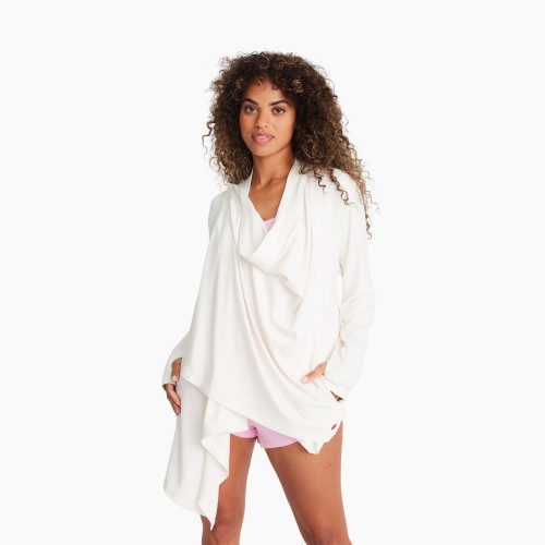 Magnetic Me Modal Drape Front Magnetic Cardigan - Egret Cardigan, M/L