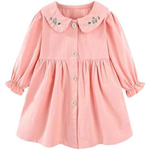 Mud Kingdom Girls Drees Peter Pan Collar Ruffle Lace Collared Long Sleeve Dress 2-8 Years