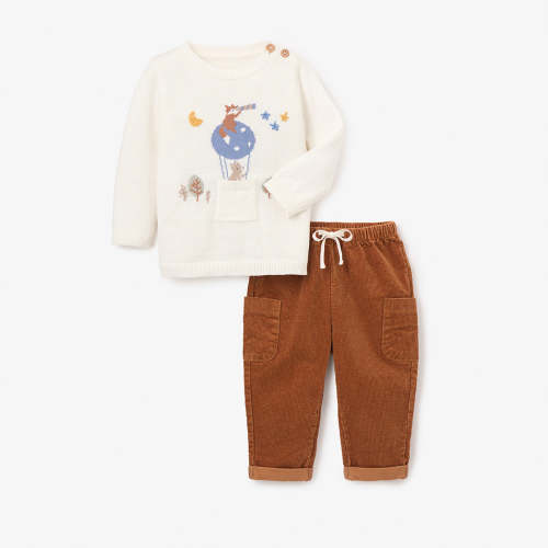 Magical Adventure Pullover & Corduroy Pants Set – Elegant Baby