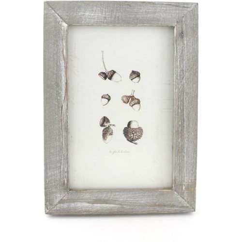 4x6 Inches Simple Rectangular Desktop Family Picture Photo Frame with Glass Front (Grey)