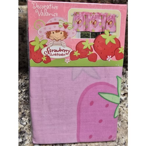Strawberry Shortcake Heart Ruffles ONE Decorative Window Valance 84"x15" NEW