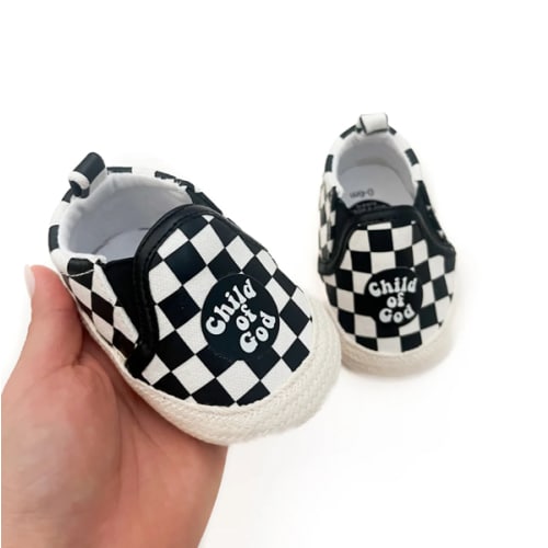 Child of God Checkered Baby Shoe