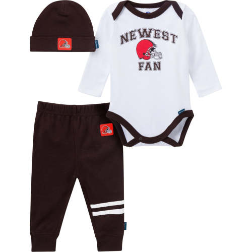 3-Piece Baby Boys Cleveland Browns Bodysuit, Active Pant and Cap – Gerber Childrenswear