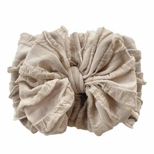 Ruffled Headband - Champagne | Shop Soft & Stretchy Baby Headbands at SugarBabies