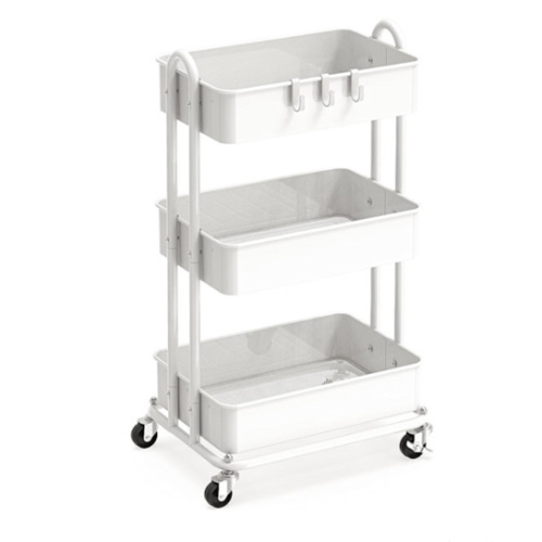 Simple Houseware Heavy Duty 3-Tier Metal Utility Rolling Cart