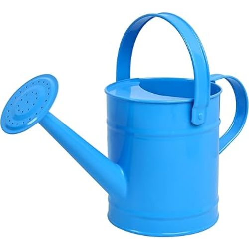 Finderomend Metal Watering Can 1.5L/51oz, Iron Art for Kids, Outdoor Plants Home Office Small Portable Indoor Watering Equipment (Blue)