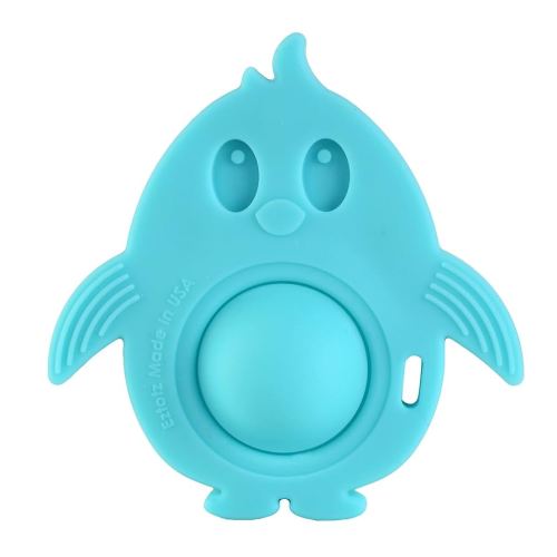 Popz Baby Teether Toy - Made in The USA - Pop It Sensory Toys for 0-6 Months + - 100% Silicone Dimple Popper for Newborns and Infants - BPA Free