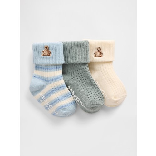 Baby Foldover Rib Socks (3-Pack)