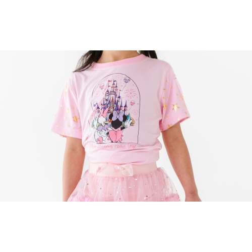 Pink & gold star tee