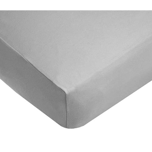 American Baby Company 100% Natural Cotton Fitted Crib Sheet 52" x 28" - Soft, Breathable, Hypoallergenic & Gentle Toddler Bed Sheet, Ash Gray, Neutral for Boys & Girls