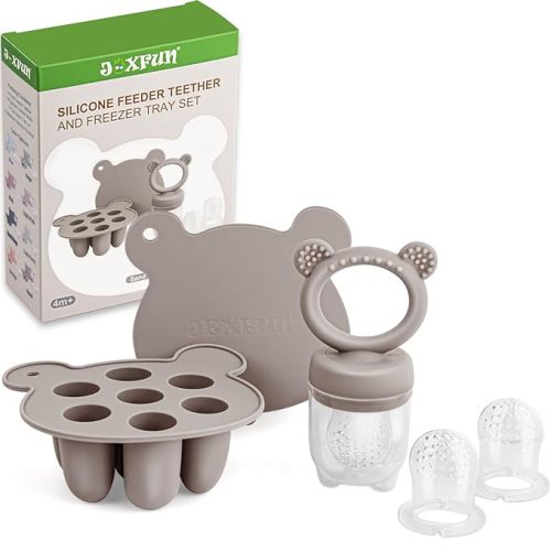 Silicone Baby Fruit Food Feeder Pacifier - (Sand)