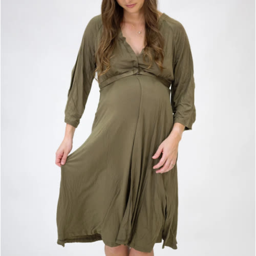 Amelia Labor & Postpartum Gown in Sage – Lila