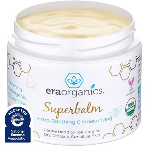 Era Organics Healing Ointment for Babies - USDA Certified Organic Natural Moisturizer Gentle on Sensitive Skin Prone To Baby Eczema, Cradle Cap (Infant Seborrheic Dermatitis), Rashes, Hives and More