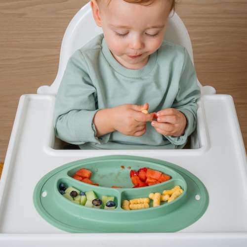 Divider Plate with Suction Placemat - BPA Free - 100% Food-Grade Silicone - 6m+
