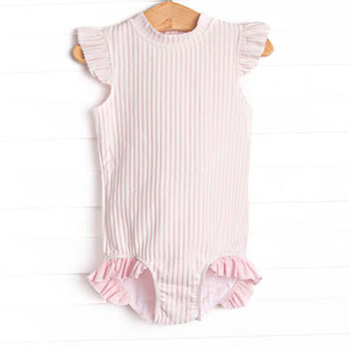 Sandy Shore Seersucker One Piece, Pink – Stitchy Fish