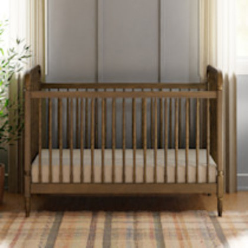 Namesake Liberty 3-in-1 Convertible Spindle Crib with Toddler Bed Conversion Kit - Natural Walnut