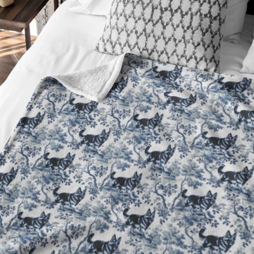German Shepherd Blanket Toile GSD Dog Mom Gift Cozy Fleece Throw Shepherd Lover Gift Retro Home Decor Dog Lover Christmas Gift Sofa Throw