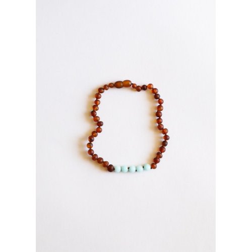 Raw Cognac Amber + Amazonite || Necklace – CanyonLeaf
