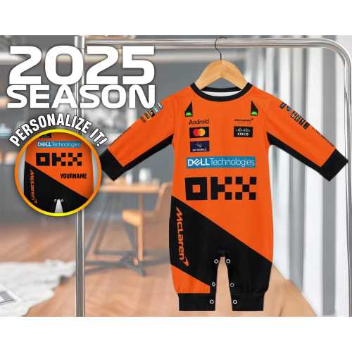 2025 New Season Mclr Formula 1 Baby Toodler 2 - 24 months 2T Jumpsuit Romper | F1 Fan Gear | Kids Tracksuit Outdoors Clothing