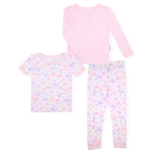 Baby and Toddler Girls 3-Piece Bow Print Pajama Set