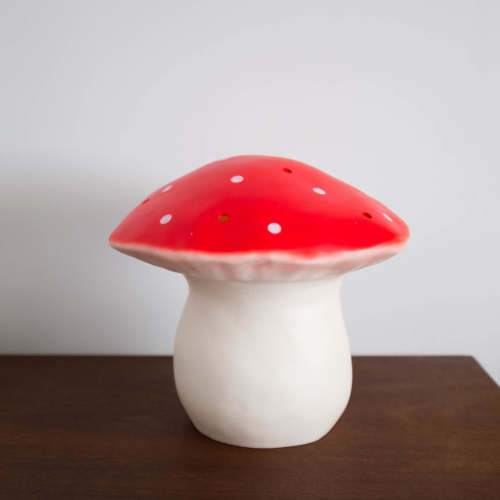 Large Mushroom Lamp- Red