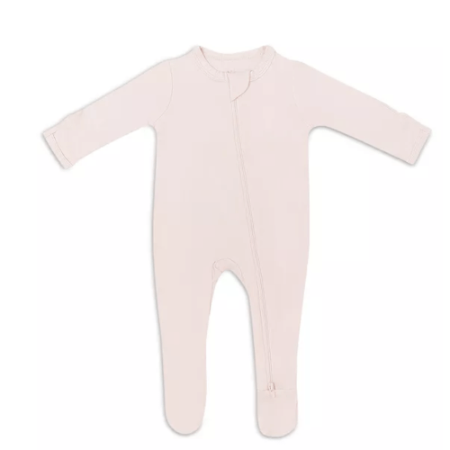 Kyte Unisex Zippered Footie - Blush