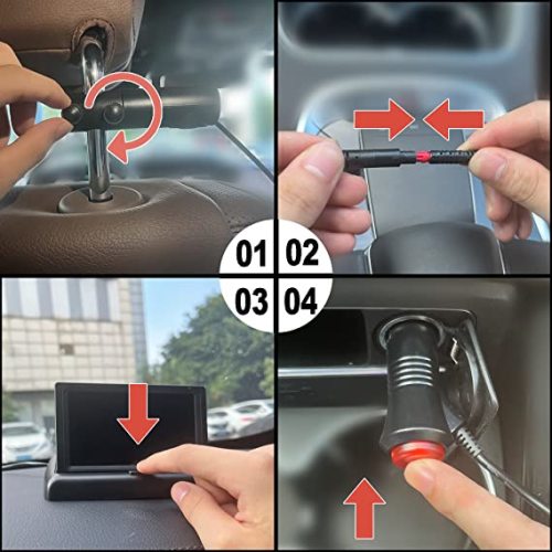 Baby Car Camera, BABYMUST 1080P Baby Car Mirror with Night Vision Function, 4.4”HD Wide Car Seat Mirror Camera to Observe Baby's Every Movement While Driving,Baby Car Monitor with 360°Fixable Camera