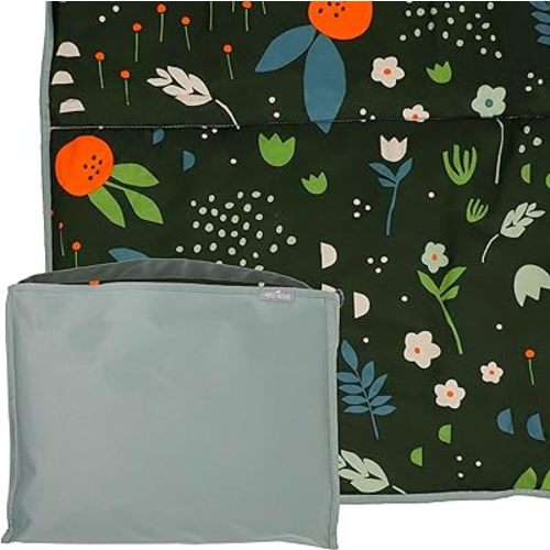 RED ROVR Large Indoor/Outdoor Adventure Blanket |for Parks, the Beach and Indoor activites |Compact with Shoulder Strap & Pocket (Orange Blossom)