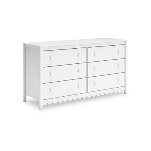 Signature Design By Ashley Hallityn 6 Drawer Dresser, White