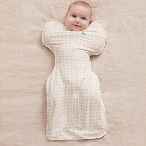 Swaddle Up™ 1.0 TOG Cotton Tan Houndstooth