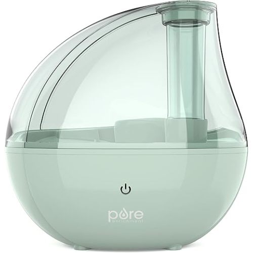 Pure Enrichment PureBaby Ultrasonic Cool Mist Humidifier & Soft Glow Night Light, Whisper-Quiet and Ideal for Baby Nurseries & Kids Bedrooms to Relieve Congestion, Colds, & Coughs (Whisper Green)