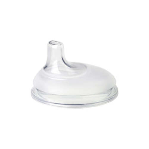 Soft silicone spout for GentleBottle converts it into a sippy cup
