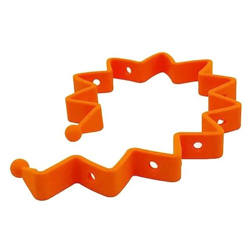 Busy Baby Toy Bungee for Baby Toys - Dishwasher Safe Toy Straps for Baby - Made with 100% Food-Grade Silicone - Orange