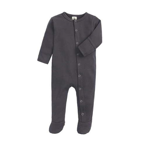 Boys Bodysuits Footed Pajamas With Mitten Unisex Snap Up Romper Jumpsuit Sleep Play Months For Kids, Baby Size 0-3 Months,Dark Gray