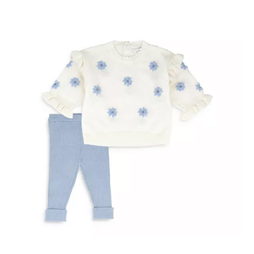 Miniclasx Girls' Ruffled Sweater and Pants Set - Baby